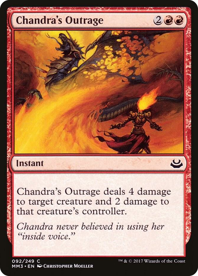 Chandra's Outrage #92 C - Modern Masters 2017 Pokemon card