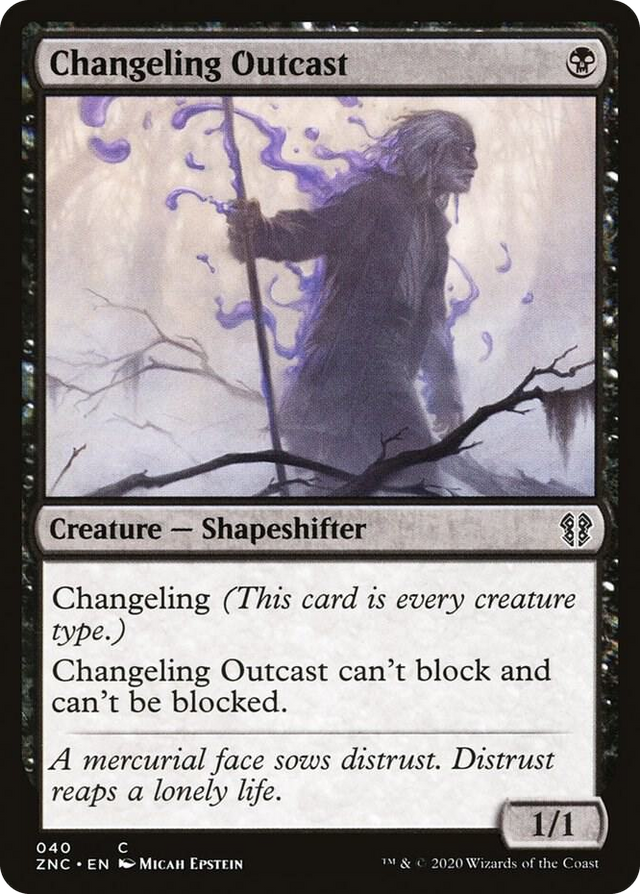 0040 Changeling Outcast C Commander: Zendikar Rising