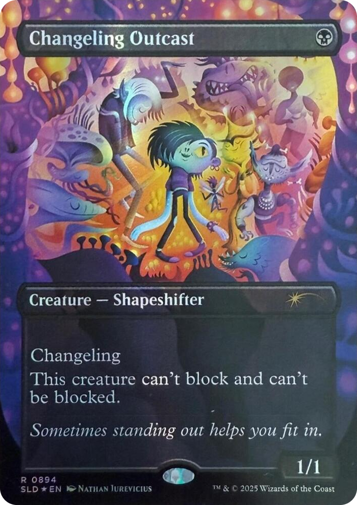 Changeling Outcast (Rainbow Foil) #894 R - Secret Lair Drop Series Pokemon card