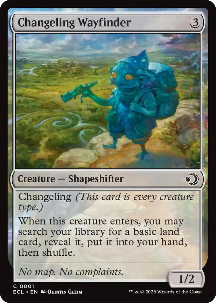 Changeling Wayfinder #1 C - Lorwyn Eclipsed Pokemon card