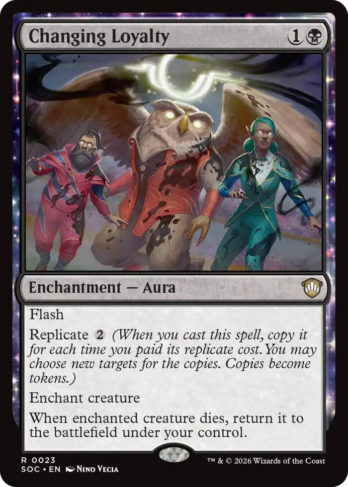 Changing Loyalty #23 R - Commander: Secrets of Strixhaven Pokemon card