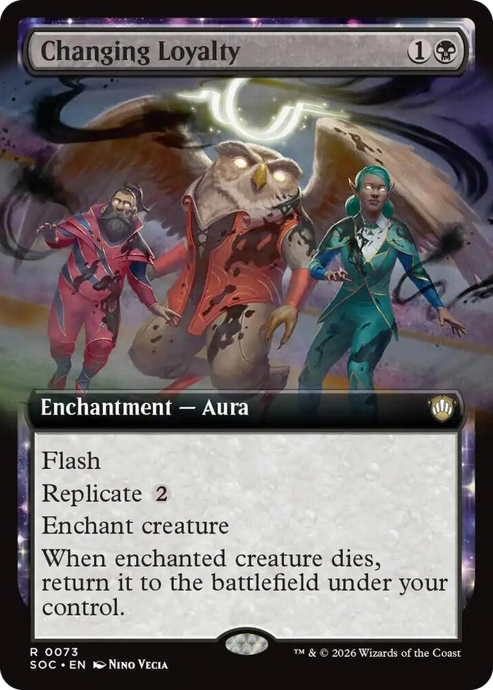 Changing Loyalty (Extended Art) #73 R - Commander: Secrets of Strixhaven Pokemon card
