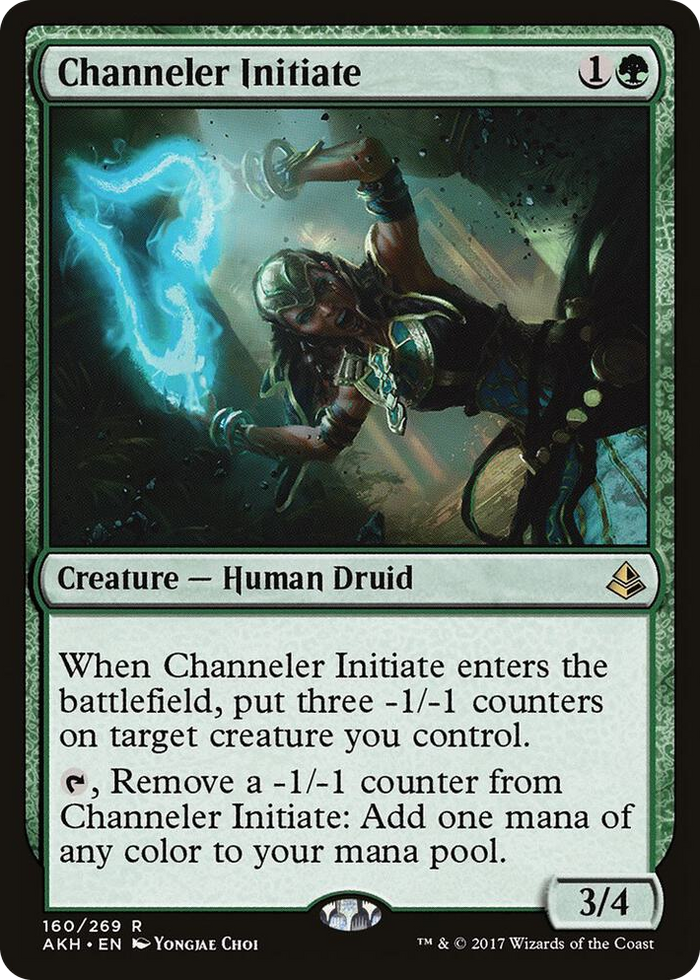 Channeler Initiate #160 R - Amonkhet Pokemon card