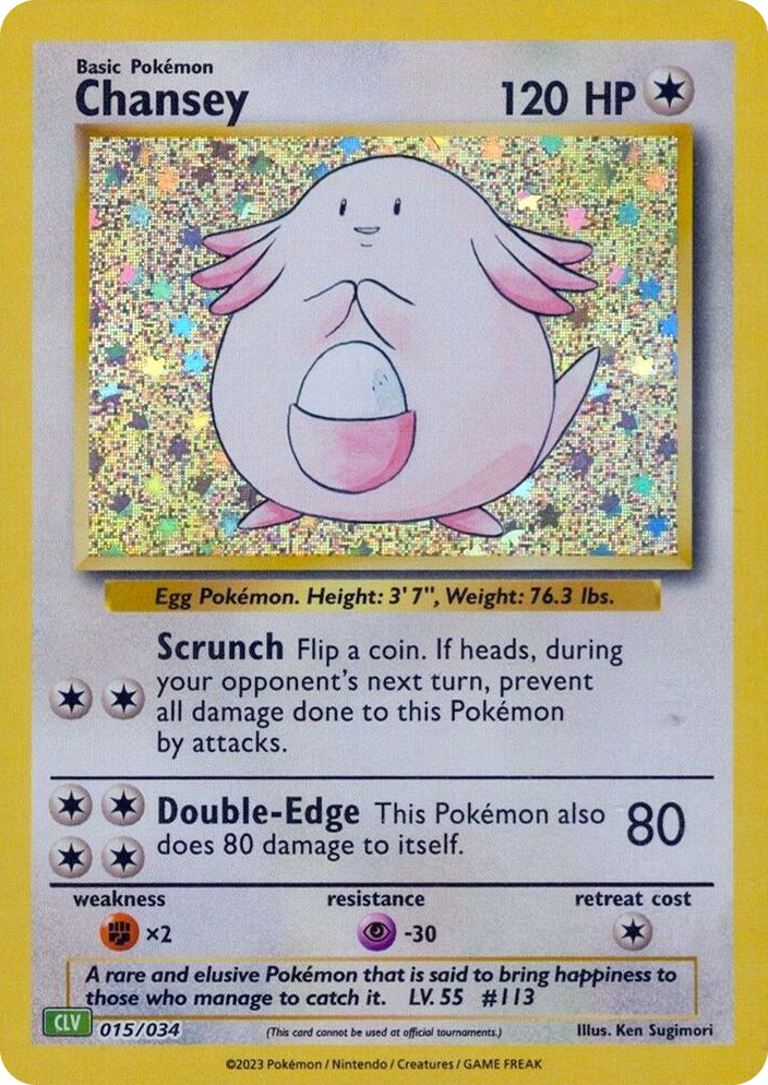 0015 Chansey Classic Collection Trading Card Game Classic