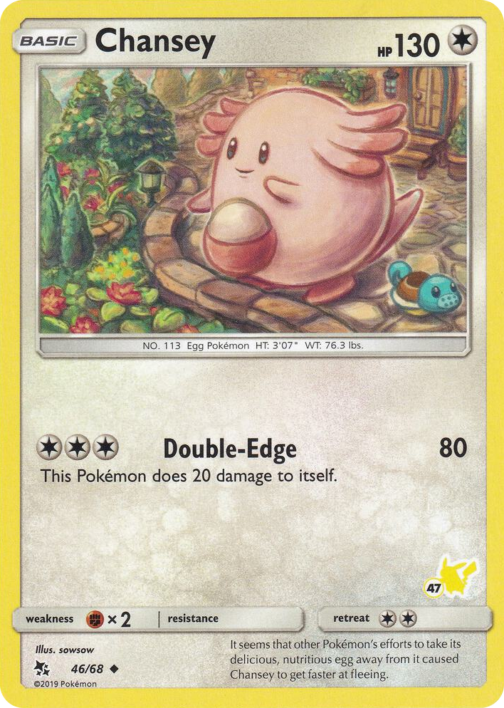 0046 Chansey - 46/68 (#47 Pikachu Stamped) Promo Battle Academy
