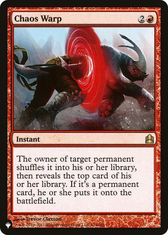 0114 Chaos Warp (CMD) R The List Reprints