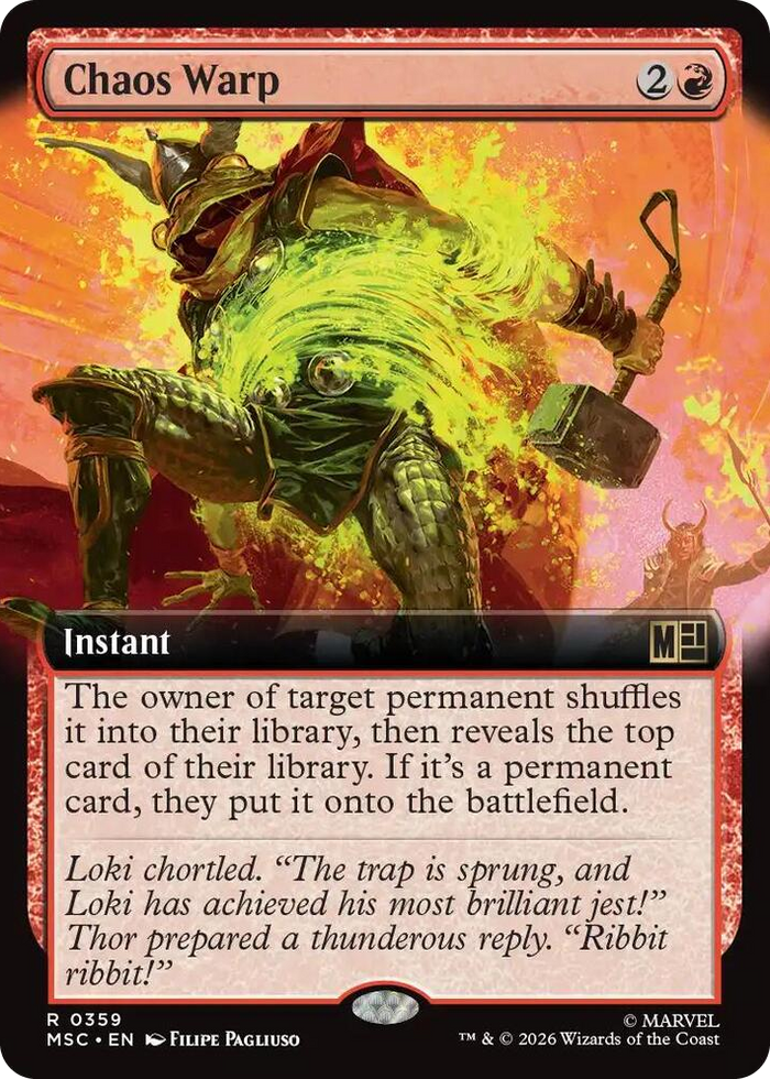 Chaos Warp (Extended Art) #359 R - Commander: Marvel Super Heroes Pokemon card