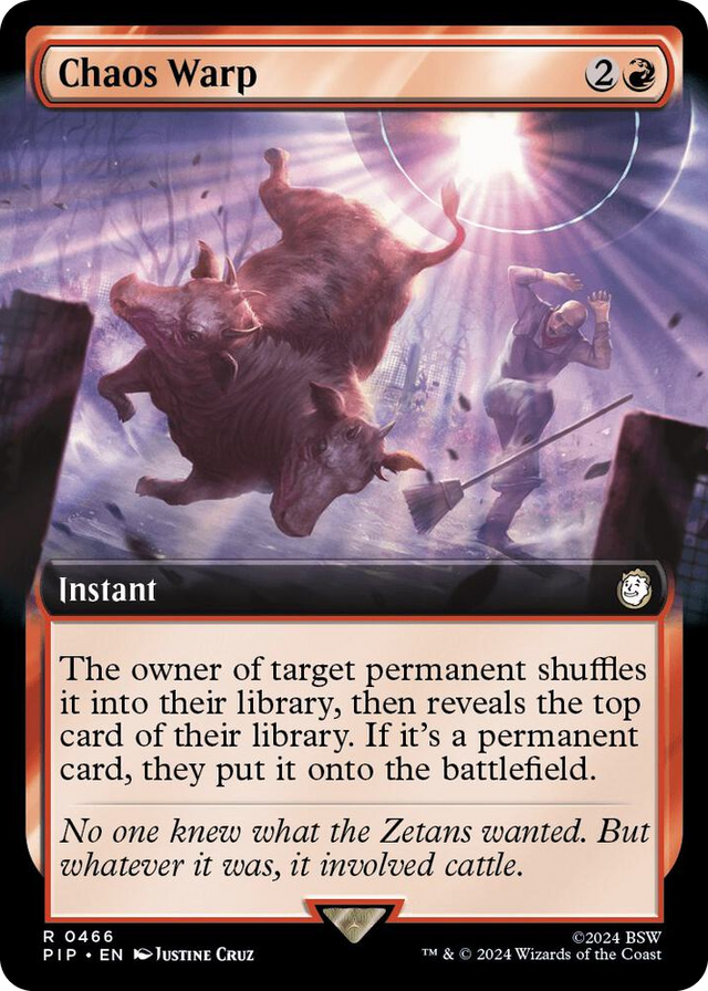 0466 Chaos Warp (Extended Art) R Universes Beyond: Fallout