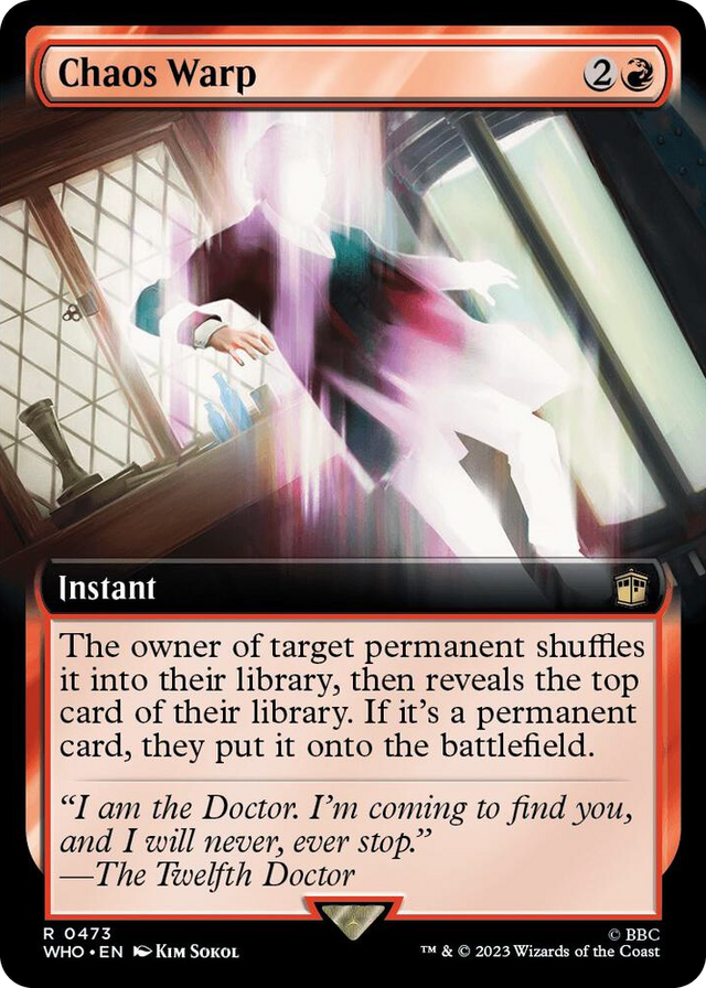 0473 Chaos Warp (Extended Art) R Universes Beyond: Doctor Who