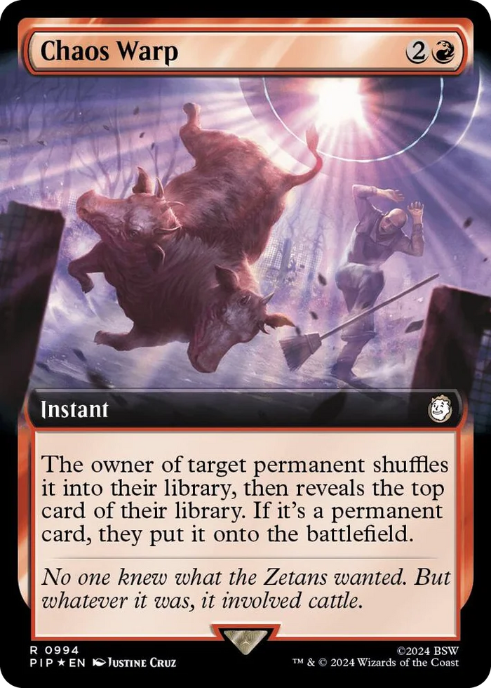 0994 Chaos Warp (Extended Art) (Surge Foil) R Universes Beyond: Fallout