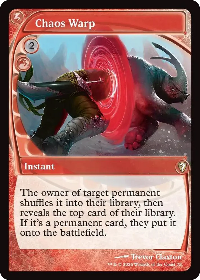 0072 Chaos Warp (Future Sight) S Mystery Booster Commander Edition