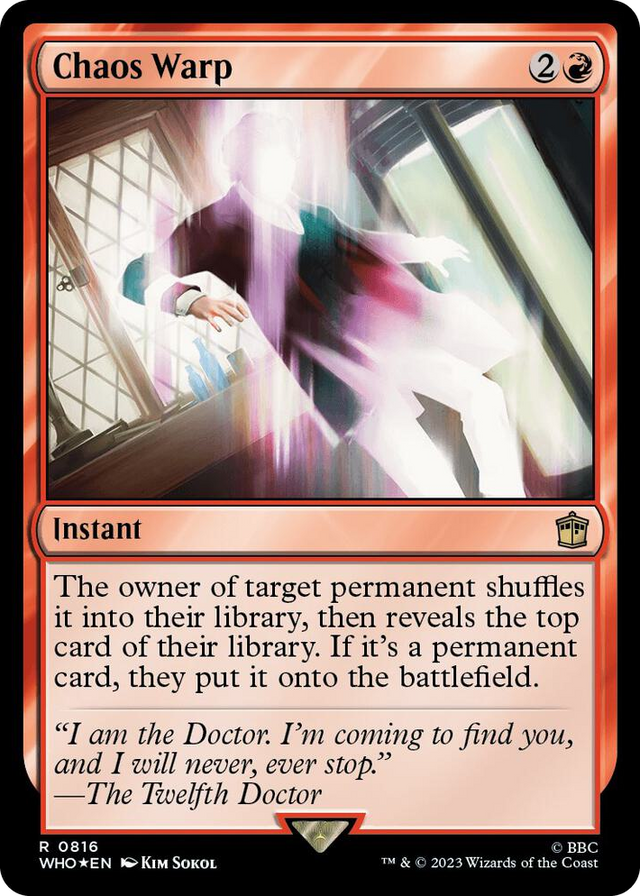 0816 Chaos Warp (Surge Foil) R Universes Beyond: Doctor Who