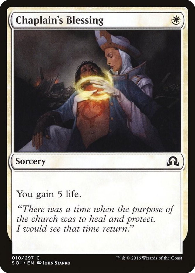 Chaplain's Blessing #10 C - Shadows over Innistrad Pokemon card