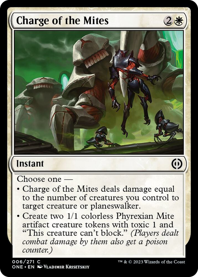 0006 Charge of the Mites C Phyrexia: All Will Be One