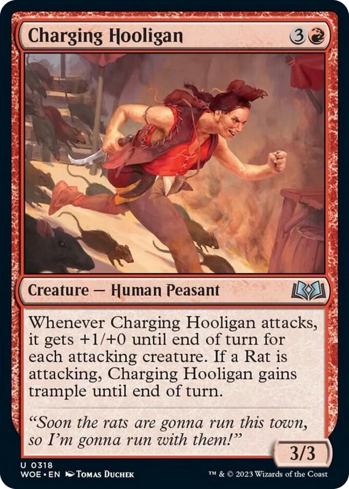 Charging Hooligan #318 U - Wilds of Eldraine Pokemon card