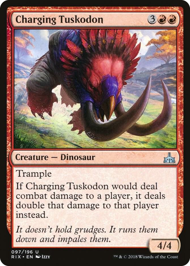 0097 Charging Tuskodon U Rivals of Ixalan