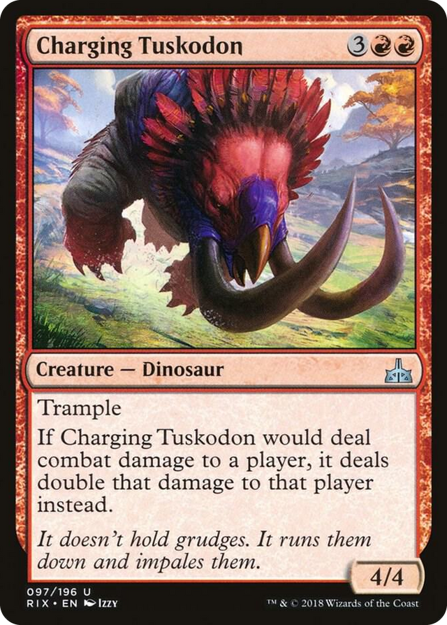 0097 Charging Tuskodon U Rivals of Ixalan
