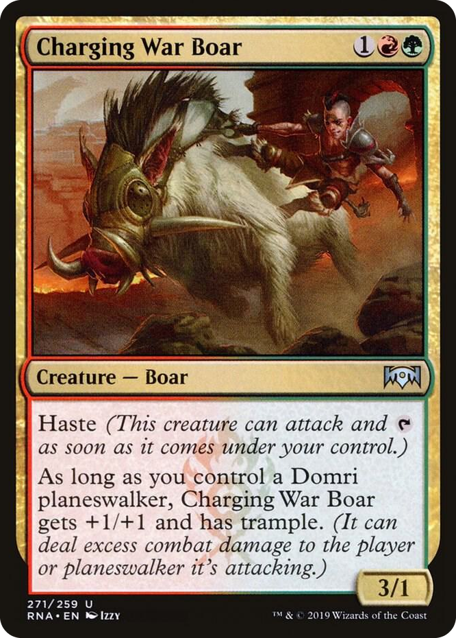 0271 Charging War Boar U Ravnica Allegiance