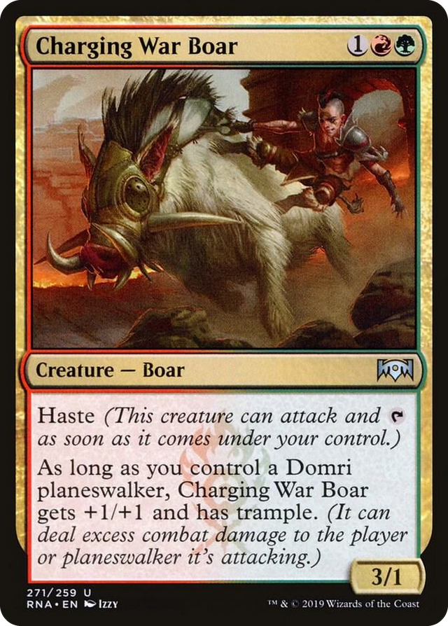 0271 Charging War Boar U Ravnica Allegiance