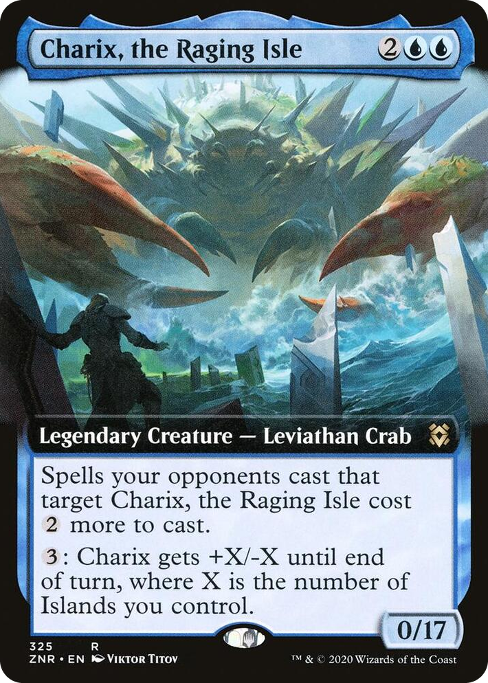 0325 Charix, the Raging Isle (Extended Art) R Zendikar Rising