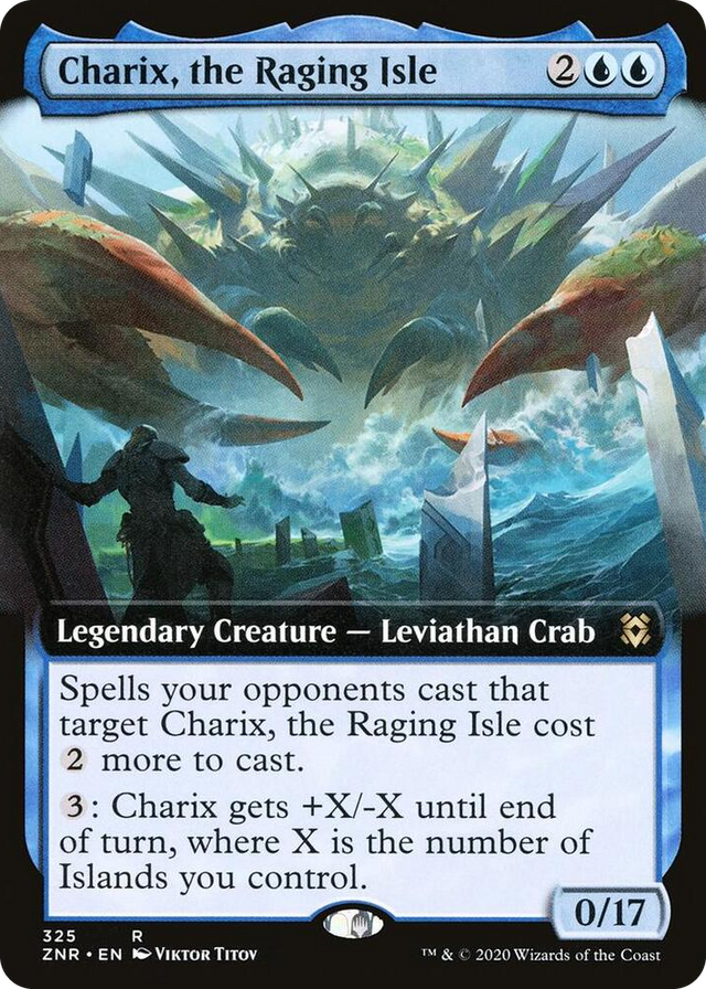 0325 Charix, the Raging Isle (Extended Art) R Zendikar Rising