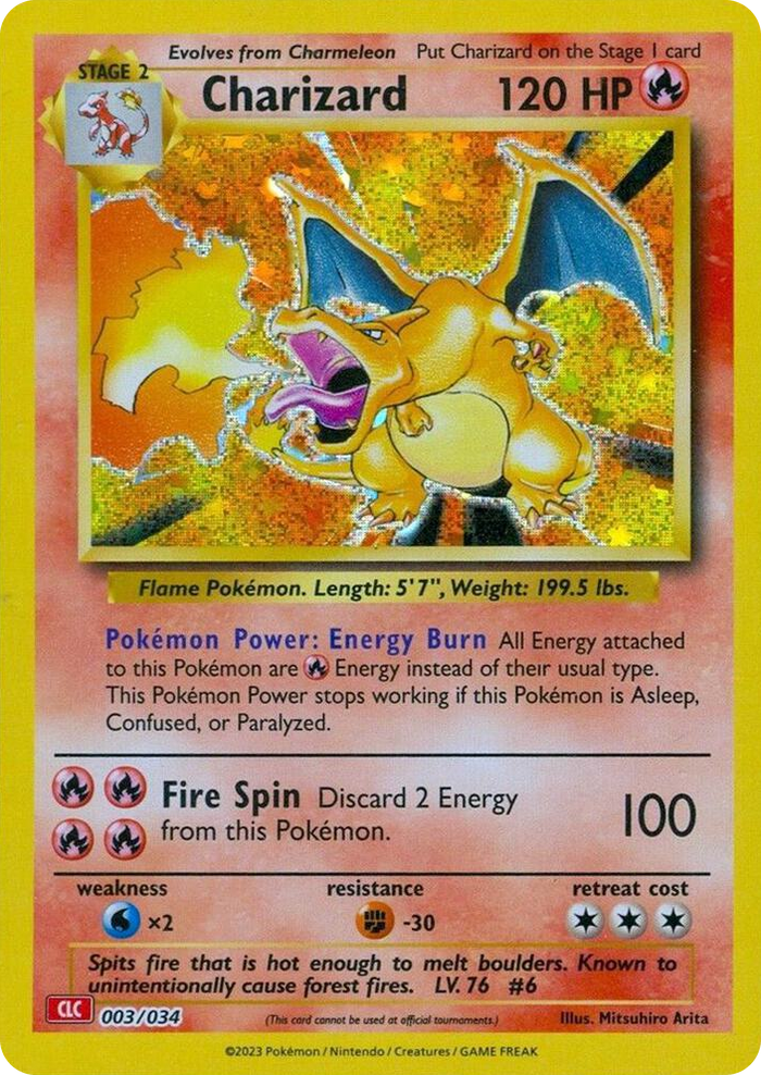 0003 Charizard Classic Collection Trading Card Game Classic