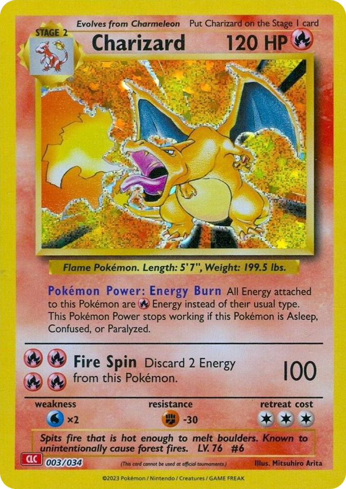 0003 Charizard Classic Collection Trading Card Game Classic