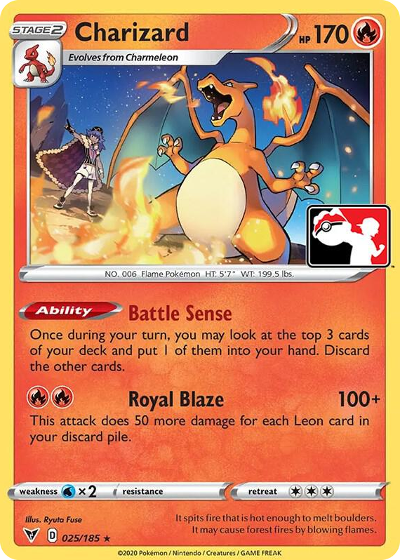 0025 Charizard Rare Prize Pack Series Cards