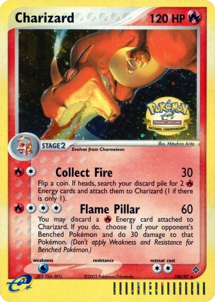 0100 Charizard - 100/97 (National Championships) Promo League & Championship Cards