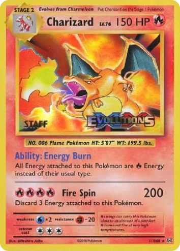 0011 Charizard - 11/108 (Prerelease) Promo XY Promos