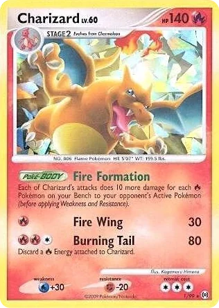 0001 Charizard - 1/99 (Cracked Ice Holo) Promo Miscellaneous Cards & Products