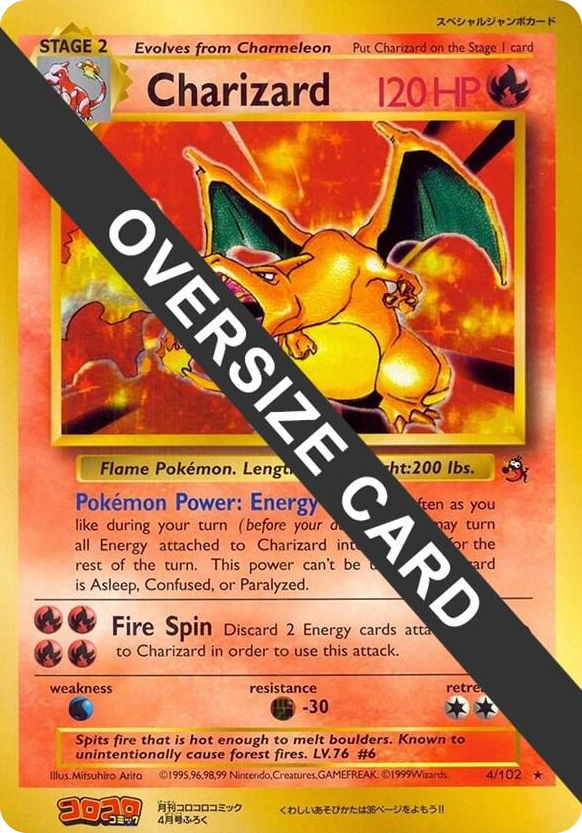 0004 Charizard - 4/102 (CoroCoro Promo) Promo Jumbo Cards