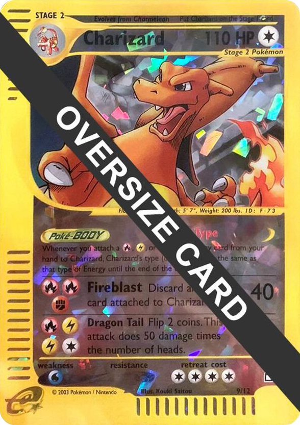 0009 Charizard - 9/12 (Box Topper) Promo Jumbo Cards