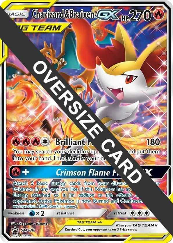 SM230 Charizard & Braixen GX - SM230 (SM Black Star Promo) Promo Jumbo Cards