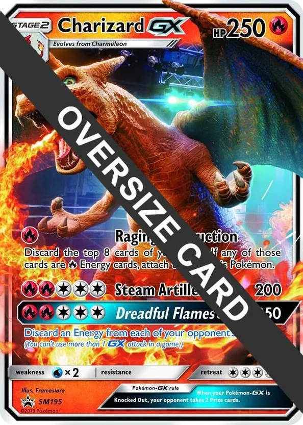 SM195 Charizard GX - SM195 (SM Black Star Promo) Promo Jumbo Cards
