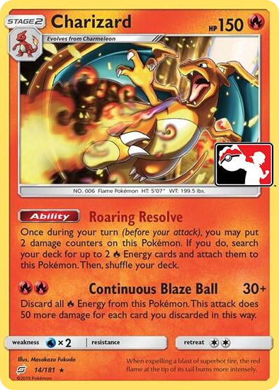 0014 Charizard (Library Exclusive) Rare Miscellaneous Cards & Products