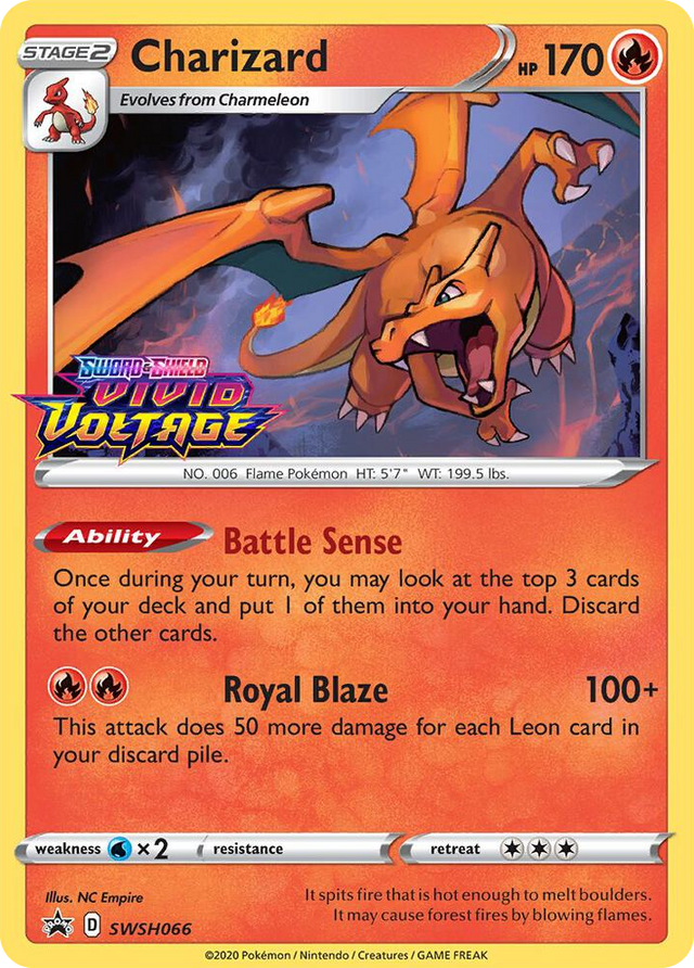 0066 Charizard - SWSH066 (Prerelease) Promo Sword & Shield Promo Cards