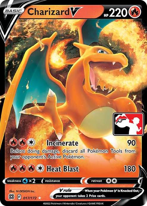 0017 Charizard V Ultra Rare Prize Pack Series Cards