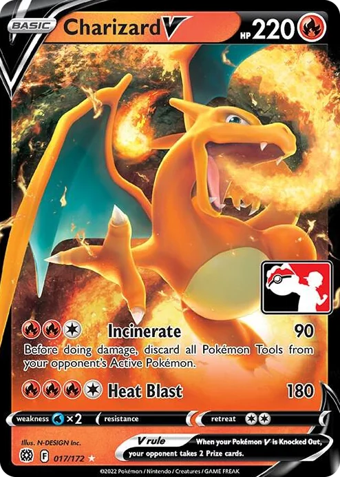 0017 Charizard V Ultra Rare Prize Pack Series Cards