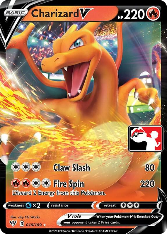 0019 Charizard V Ultra Rare Prize Pack Series Cards