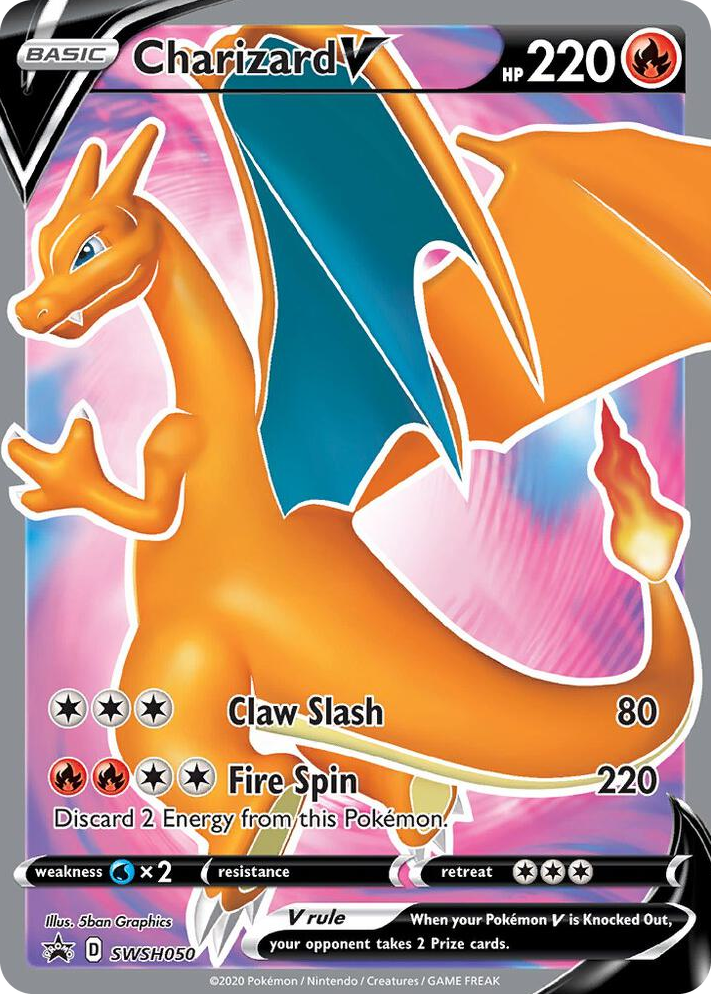 0050 Charizard V - SWSH050 Promo Sword & Shield Promo Cards