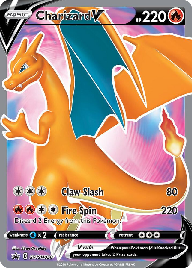 0050 Charizard V - SWSH050 Promo Sword & Shield Promo Cards