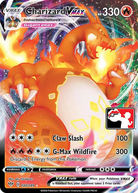 0020 Charizard VMAX Ultra Rare Prize Pack Series Cards