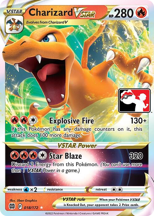 0018 Charizard VSTAR Ultra Rare Prize Pack Series Cards