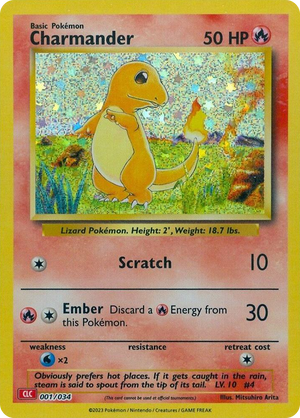 0001 Charmander Classic Collection Trading Card Game Classic
