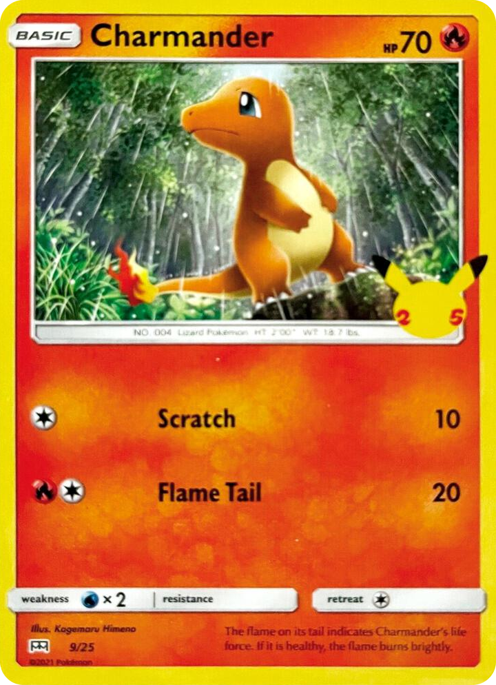 0009 Charmander Promo McDonald's 25th Anniversary Promos