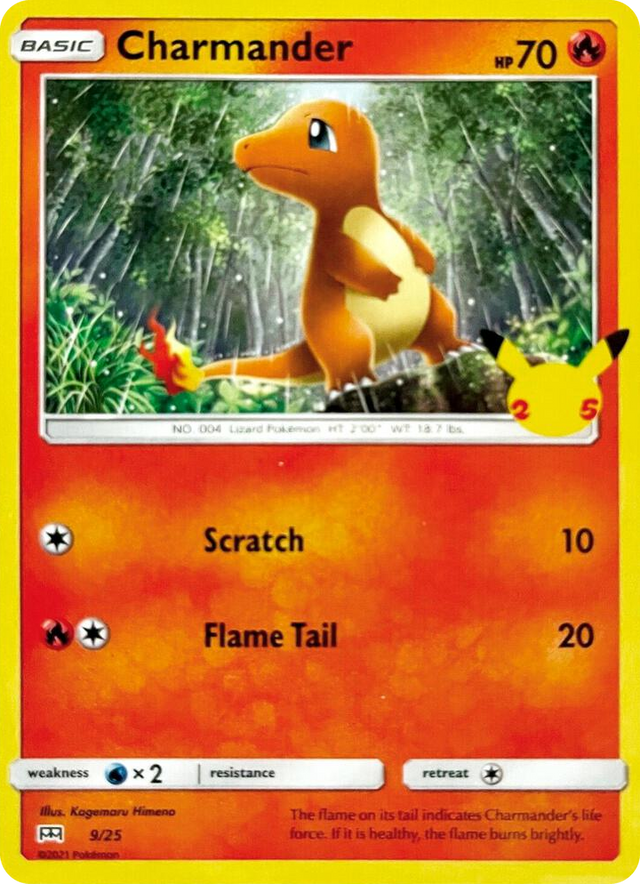 0009 Charmander Promo McDonald's 25th Anniversary Promos