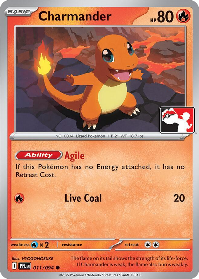 0011 Charmander Common Prize Pack Series Cards