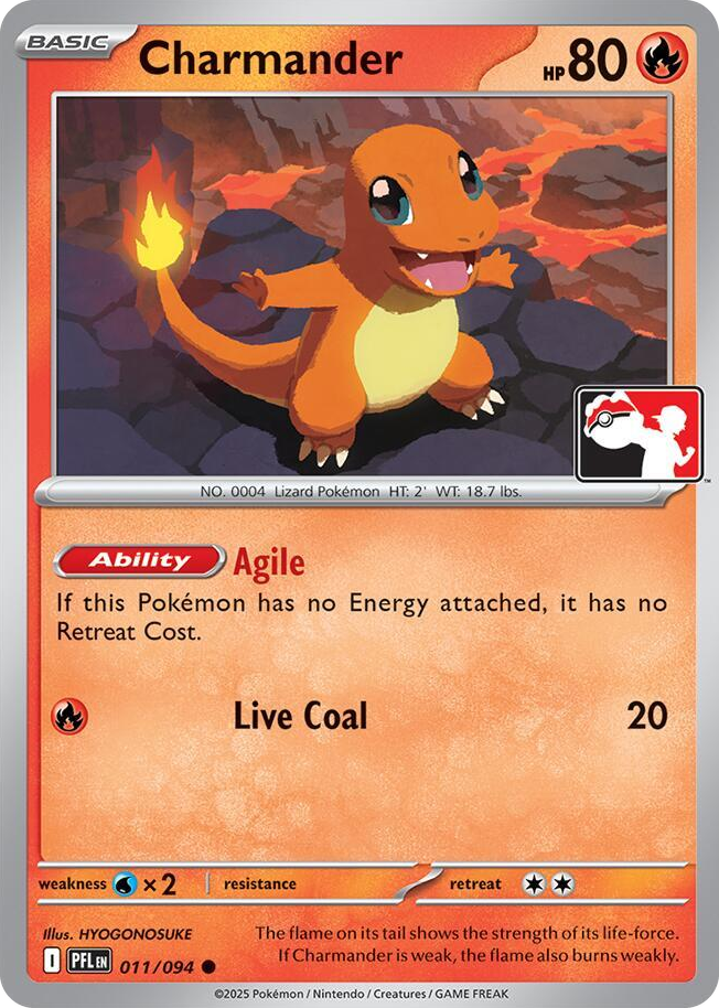 0011 Charmander Common Prize Pack Series Cards