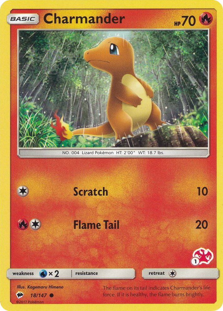 0018 Charmander - 18/147 (#1 Charizard Stamped) Promo Battle Academy